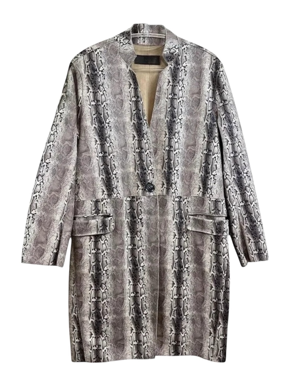 Blank NYC Anthropologie Snake Charmer Faux Suede Longline Jacket Size SP Small
